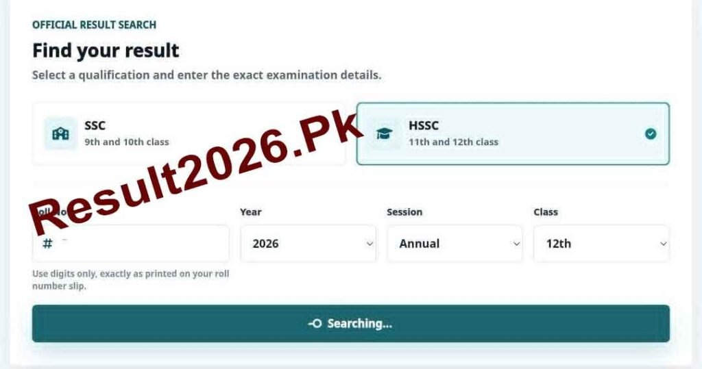 BBISE Quetta HSSC Result 2026